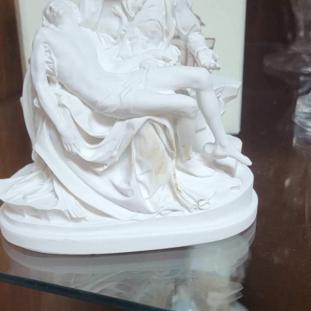 VINTAGE AUSTIN MADE IN ITALY, PIETA SCULPTURE, FIRENZE ITALY, - Picture 10 of 12